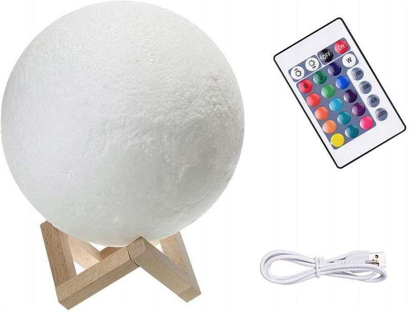 3D RGB Moon Light