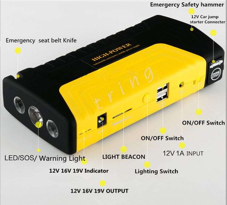 MULTIFUNCTION JUMP STARTER AND AIR COMPRESSOR