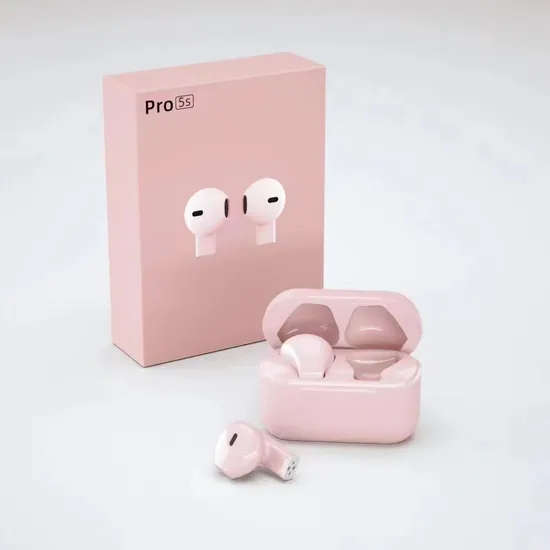 TWS-PRO 5S Bluetooth 5.0 Earphones TWS Wireless Headphones Earbuds - Pink