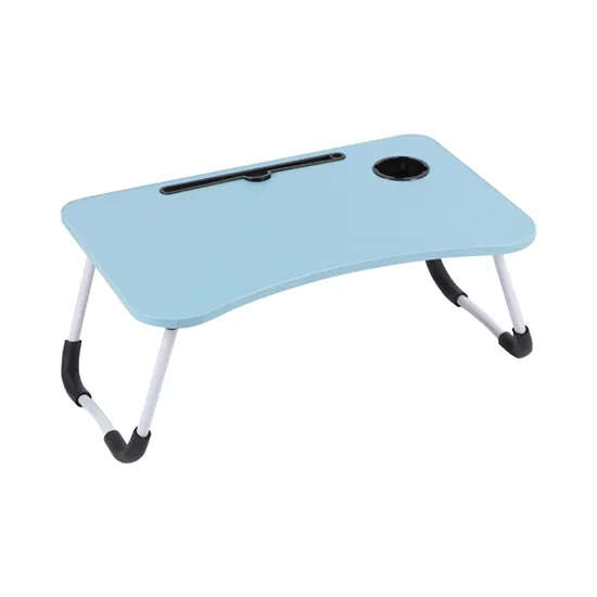 Portable Foldable Laptop Stand Desk for Bed & Sofa - Blue