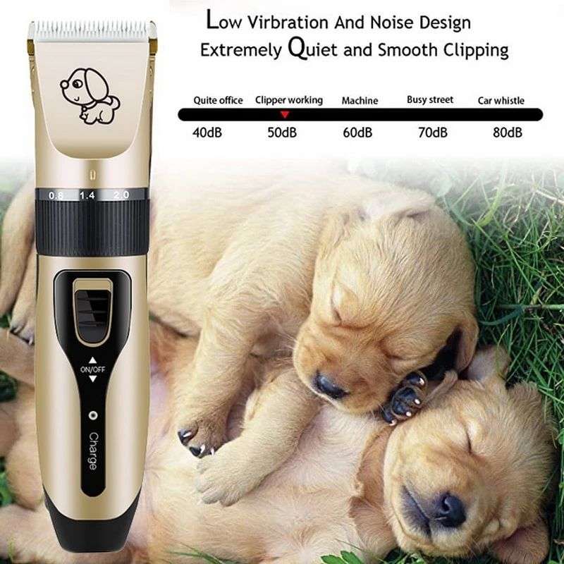 Dog Hair Clipper Kit USB Rechargeable Cordless Pet Grooming Clippers