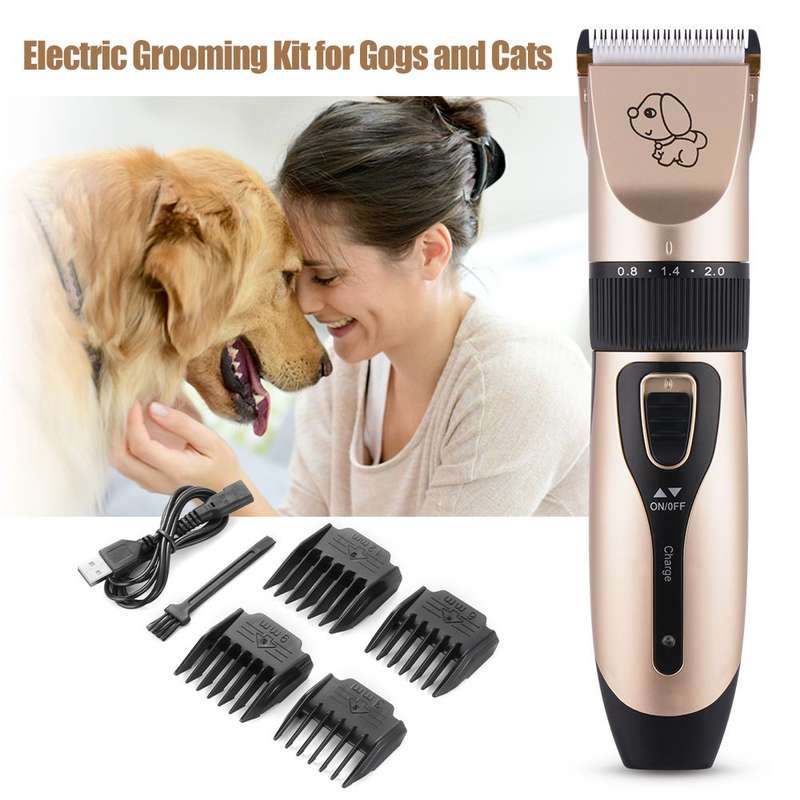 Dog Hair Clipper Kit USB Rechargeable Cordless Pet Grooming Clippers