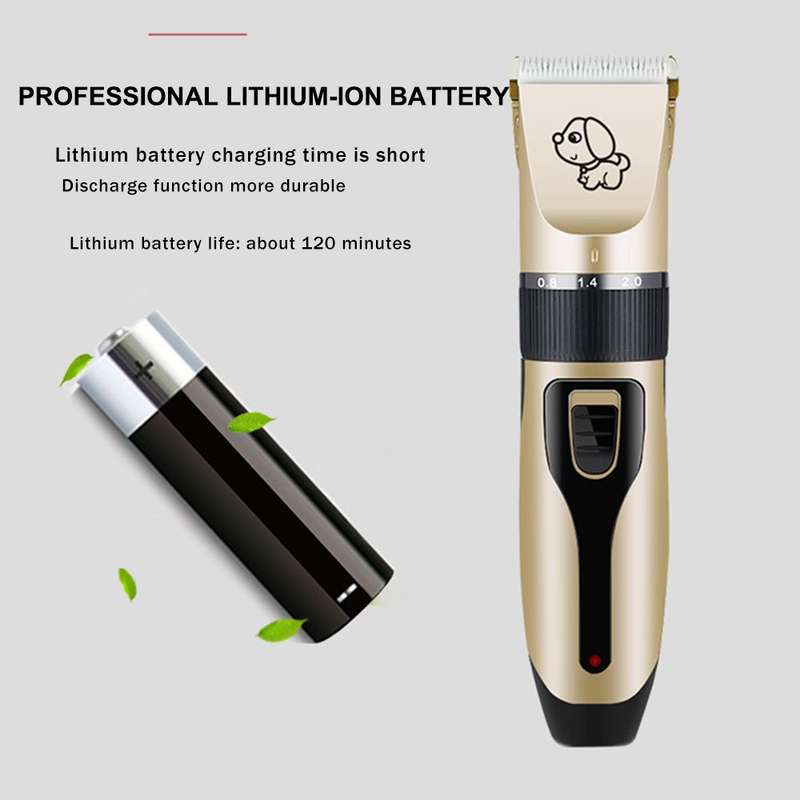 Dog Hair Clipper Kit USB Rechargeable Cordless Pet Grooming Clippers