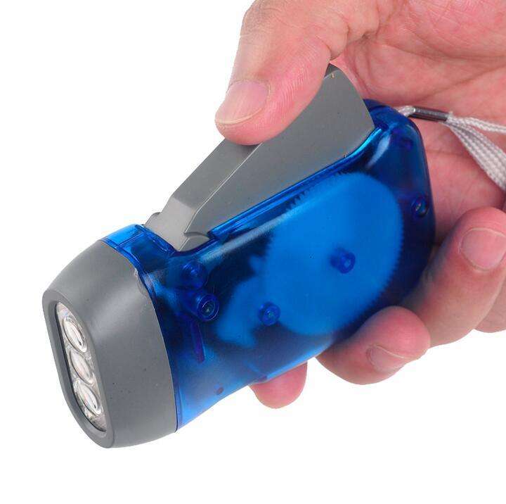 Hand Pressing Flashlight