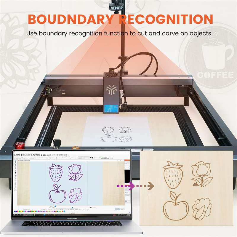 ACMER A500 Laser Engraver Camera Lightburn Camera Lasercam for Engraving Cutting
