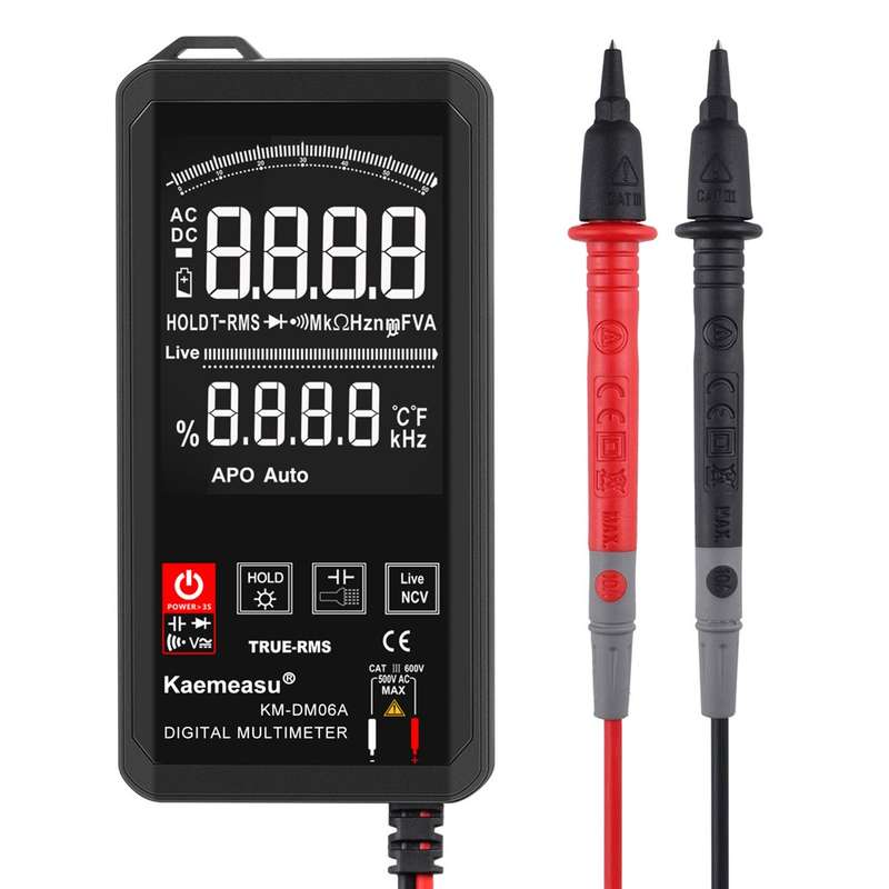KAEMEASU KM-DM06A Auto Recognition EBTN Display Mini Digital Multimeter with Touch Screen, DC / AC V