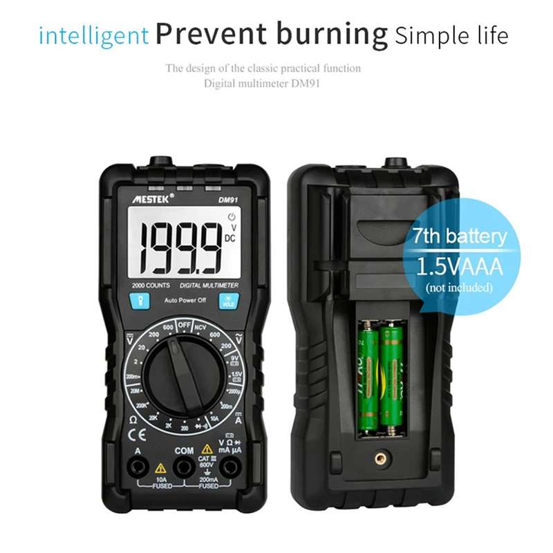 MESTEK DM91 1999 Count High Precision Digital Multimeter AC / DC Voltmeter
