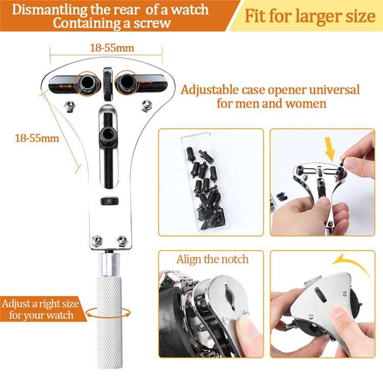 149Pcs Watchmaker Watch Repair Tool Kit Watch Band Link Pin Remover Back Case Opener Spring Bar Set