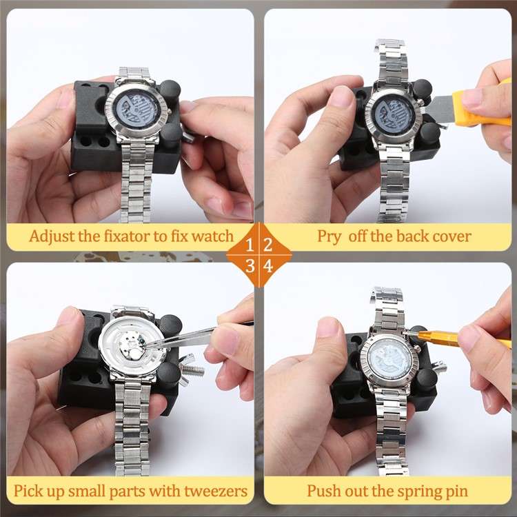 149Pcs Watchmaker Watch Repair Tool Kit Watch Band Link Pin Remover Back Case Opener Spring Bar Set