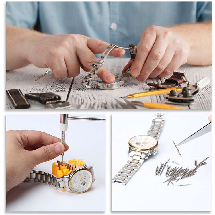 149Pcs Watchmaker Watch Repair Tool Kit Watch Band Link Pin Remover Back Case Opener Spring Bar Set