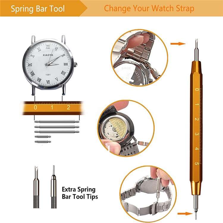 149Pcs Watchmaker Watch Repair Tool Kit Watch Band Link Pin Remover Back Case Opener Spring Bar Set