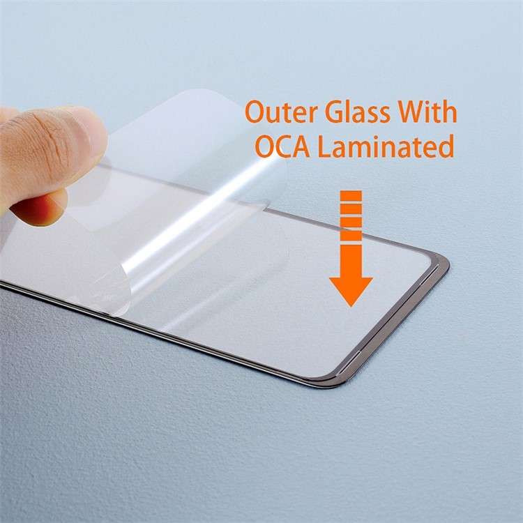 For Samsung Galaxy M53 5G M536 Front Screen Glass Lens + OCA Adhesive Replacement Parts (without Log