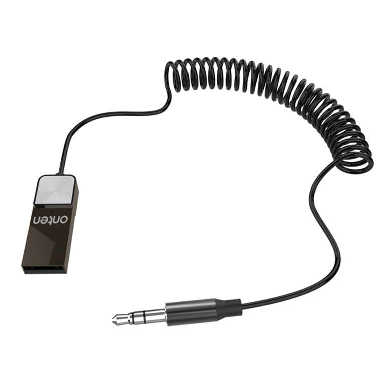 ONTEN OTN-BT101 USB to 3.5mm Jack Spring Cable Wireless Bluetooth Audio Adapter