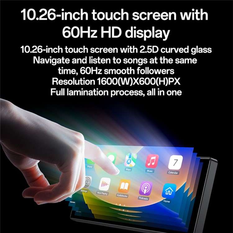 YESIDO KM19 Car Stereo Carplay 10.26 inch Touch Screen Bluetooth Carplay with Rear Camera