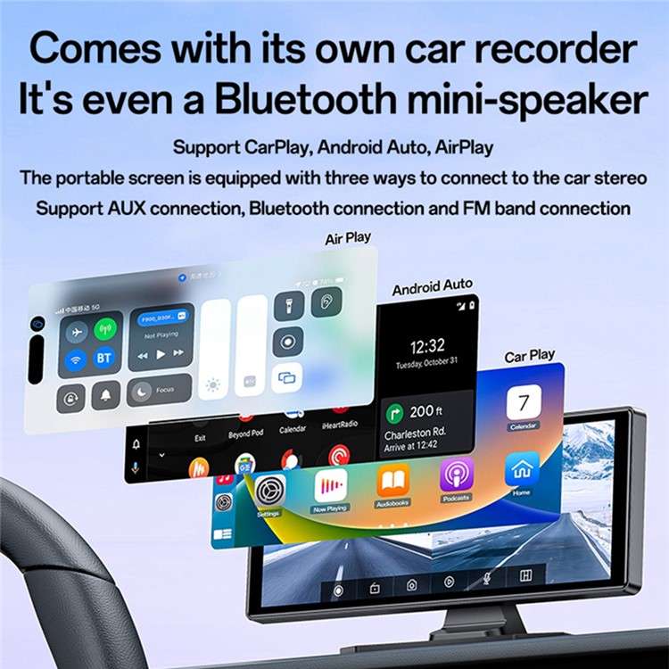 YESIDO KM19 Car Stereo Carplay 10.26 inch Touch Screen Bluetooth Carplay with Rear Camera