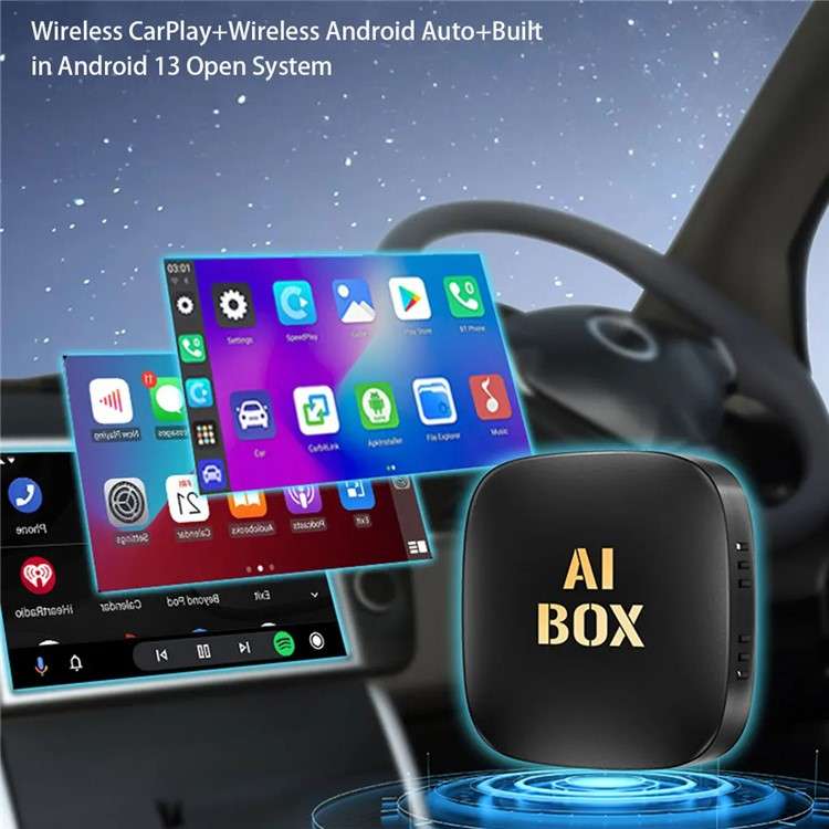 Android 13 2+16G Car AI Box Airplay Wireless Carplay Android Auto Dongle Built-In Netflix / Youtube