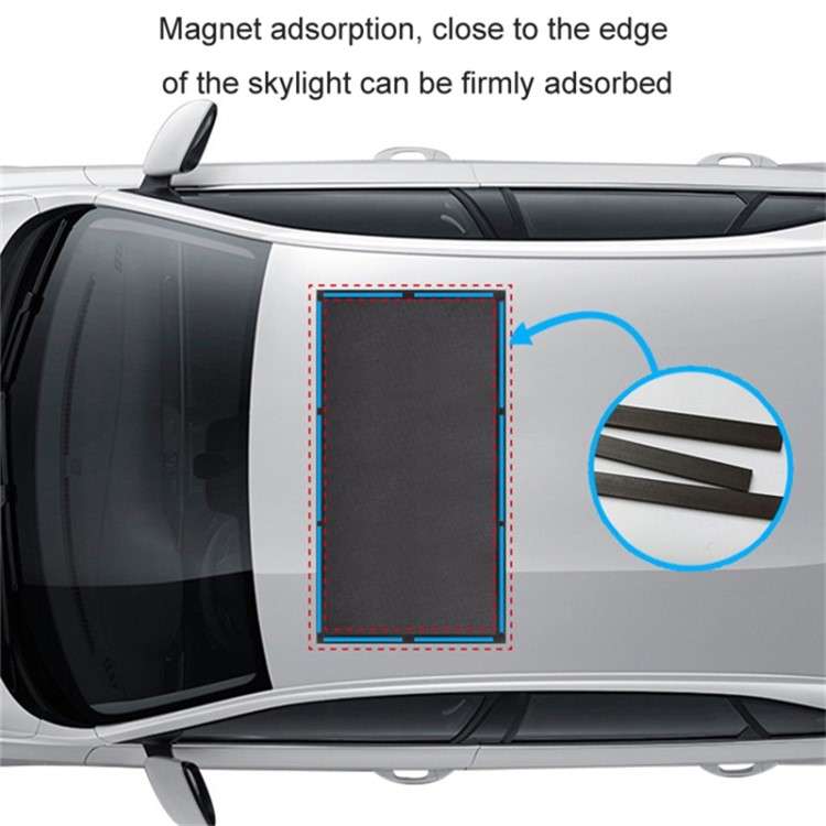 Magnetic Car Sunroof Window Sunshade UV Protection Anti Mosquito Mesh Cover Shading Net, Size L: 100