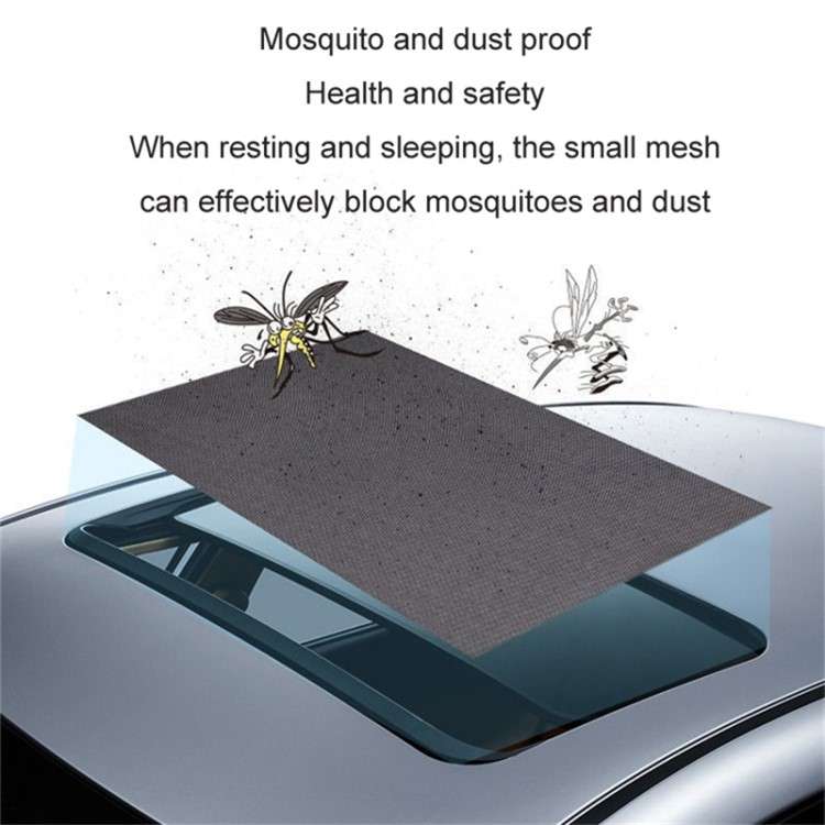 Magnetic Car Sunroof Window Sunshade UV Protection Anti Mosquito Mesh Cover Shading Net, Size L: 100