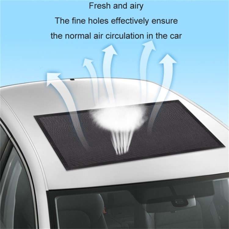 Magnetic Car Sunroof Window Sunshade UV Protection Anti Mosquito Mesh Cover Shading Net, Size L: 100