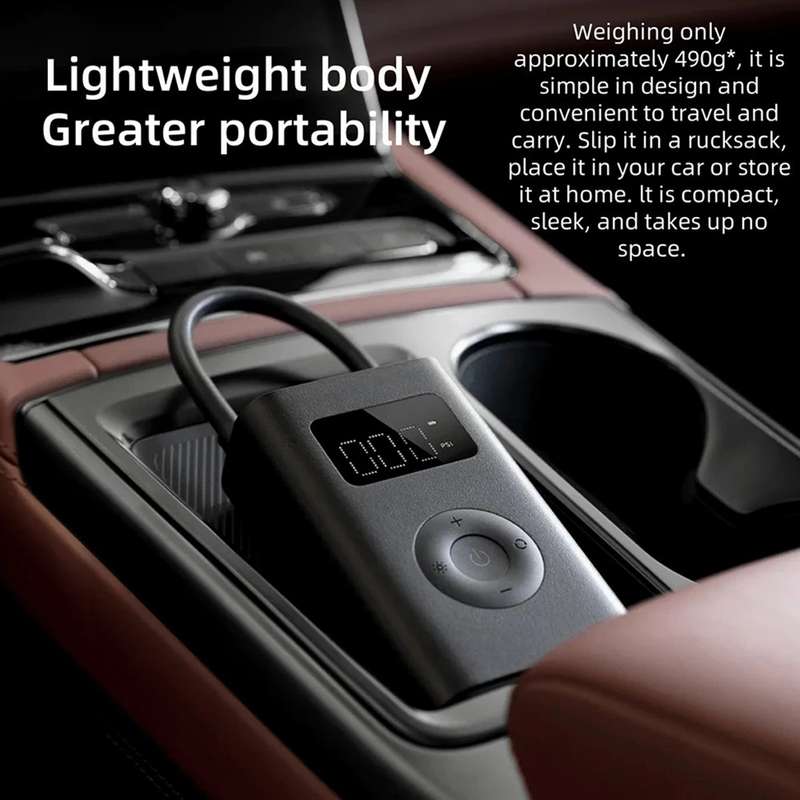 XIAOMI MIJIA MJCQB06QW Portable Car Electric Air Compressor 2 Mini Air Pump 150PSI Inflator with LED