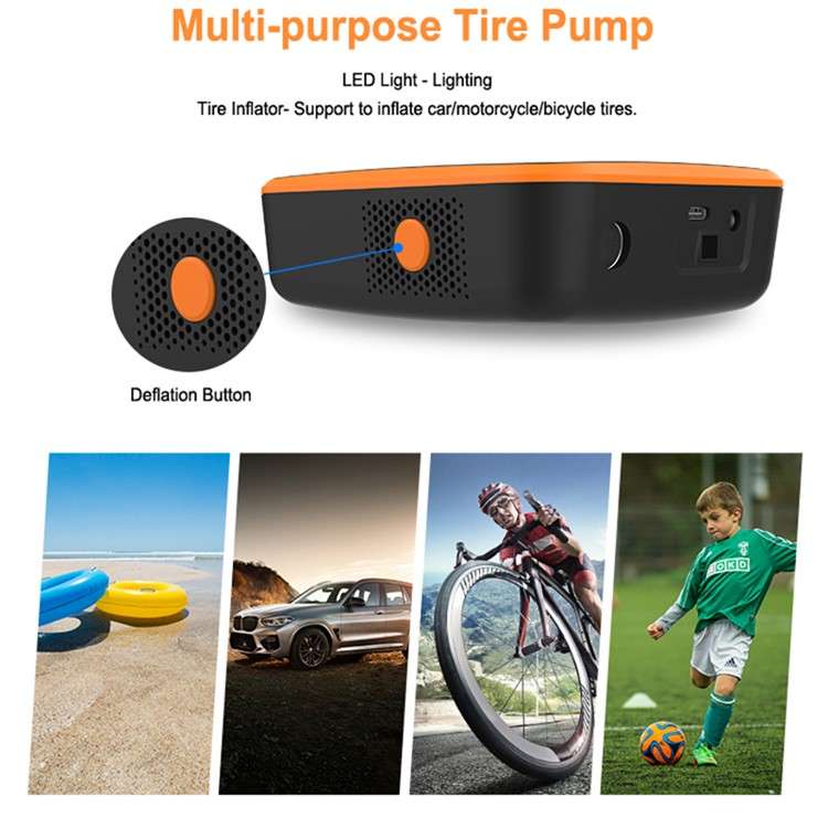 NW01-SP Tire Inflator Portable Air Compressor Air Pump for Car Motorcycle