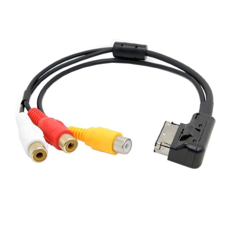 AMI MMI to 3 RCA Audio Video Cable Female DVD Video and Audio Input Cable for Audi A1 A7 A8 VW Car