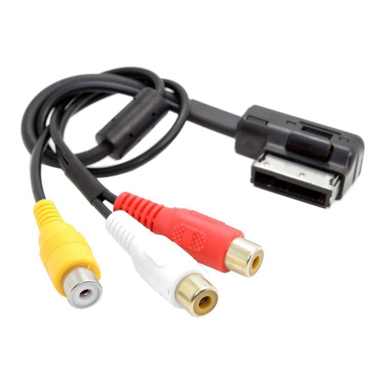 AMI MMI to 3 RCA Audio Video Cable Female DVD Video and Audio Input Cable for Audi A1 A7 A8 VW Car