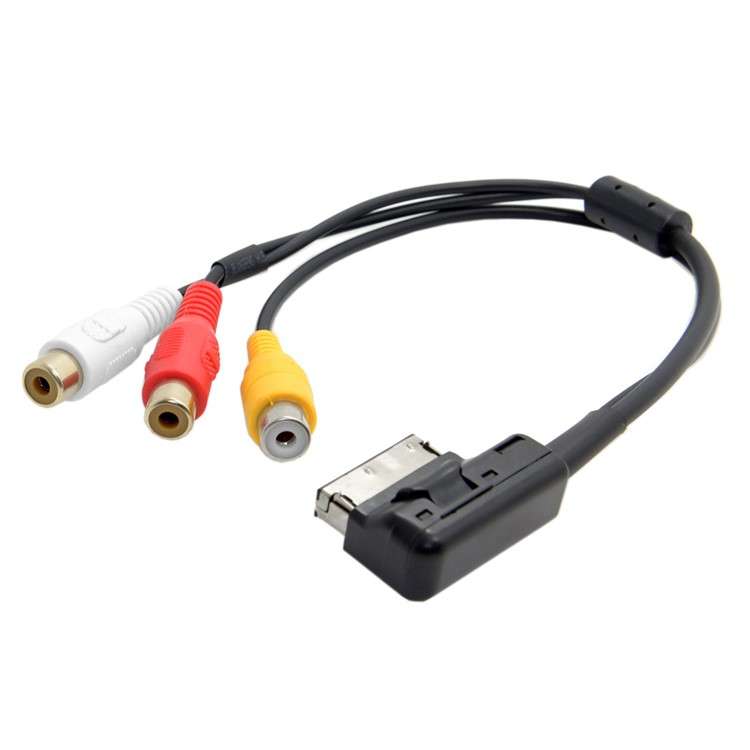 AMI MMI to 3 RCA Audio Video Cable Female DVD Video and Audio Input Cable for Audi A1 A7 A8 VW Car