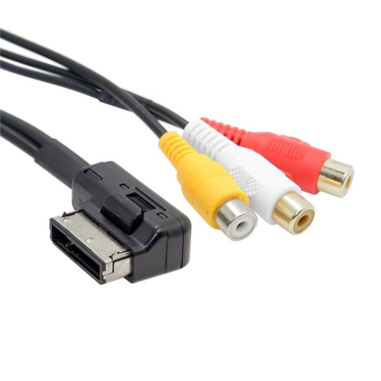 AMI MMI to 3 RCA Audio Video Cable Female DVD Video and Audio Input Cable for Audi A1 A7 A8 VW Car