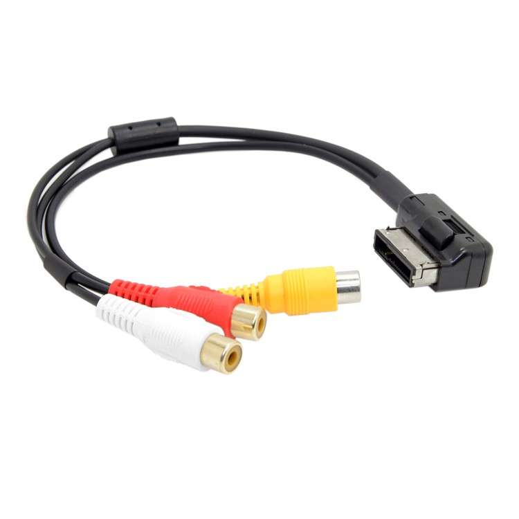 AMI MMI to 3 RCA Audio Video Cable Female DVD Video and Audio Input Cable for Audi A1 A7 A8 VW Car