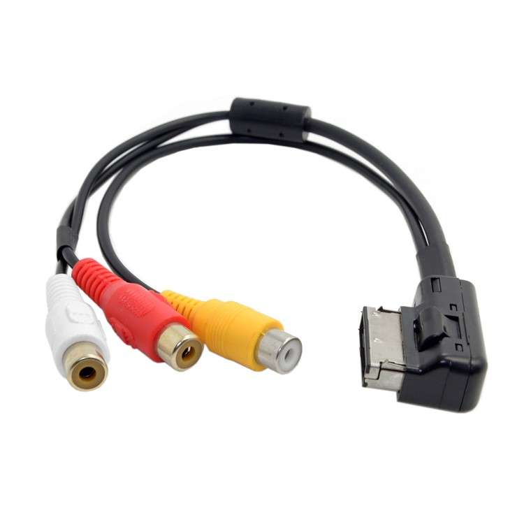 AMI MMI to 3 RCA Audio Video Cable Female DVD Video and Audio Input Cable for Audi A1 A7 A8 VW Car