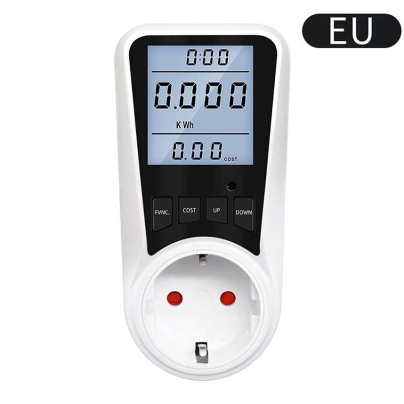 Digital Wattmeter Power Energy Consumption Meter Multifunction LCD Display Voltage Current Electric
