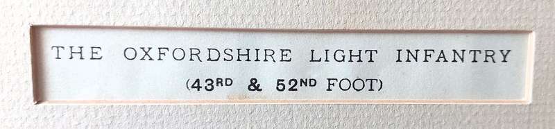 Colour etching military print of the Oxfordshire Light Infantry ( 43rd & 52nd Foot) by Richard Si...
