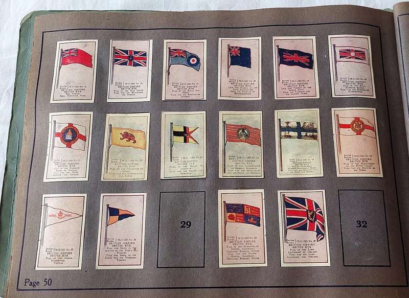 Cigarette card album - Glider Flag Album