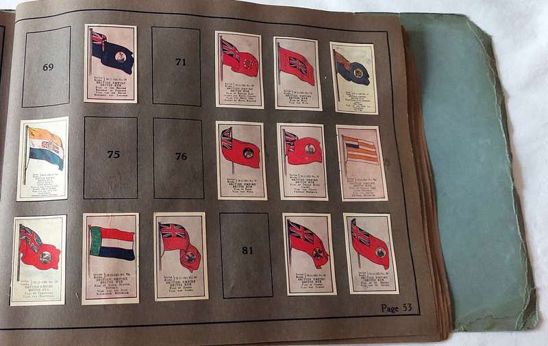 Cigarette card album - Glider Flag Album