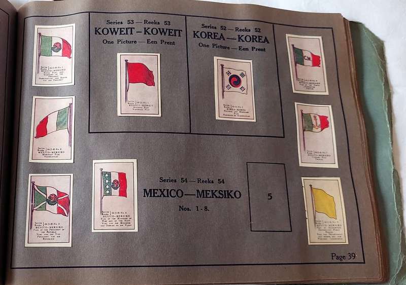 Cigarette card album - Glider Flag Album