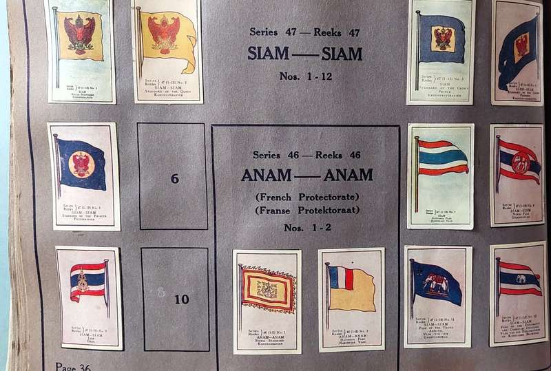 Cigarette card album - Glider Flag Album