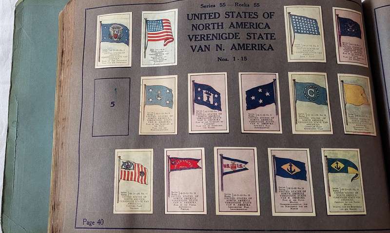 Cigarette card album - Glider Flag Album