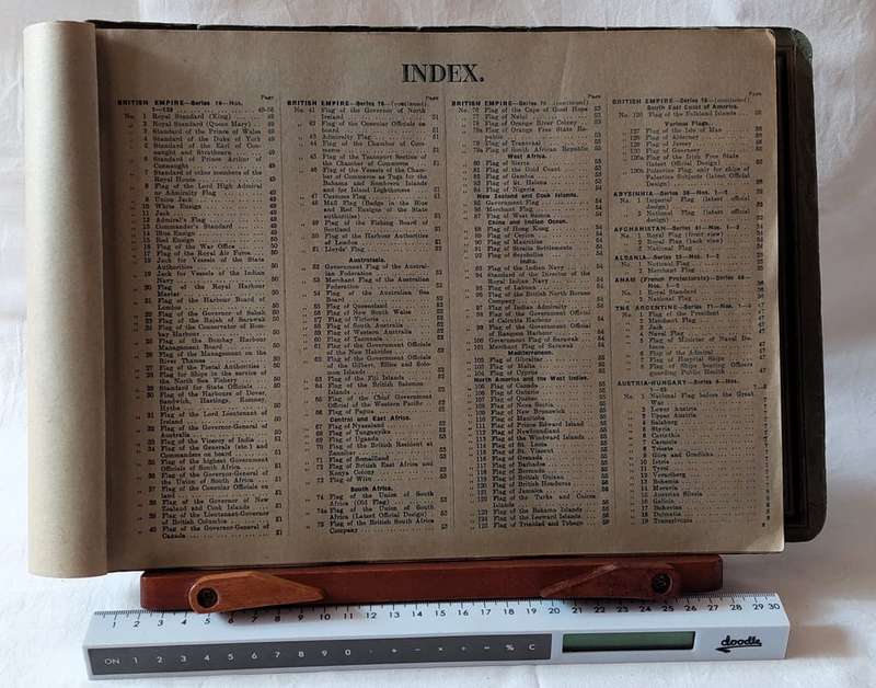 Cigarette card album - Glider Flag Album