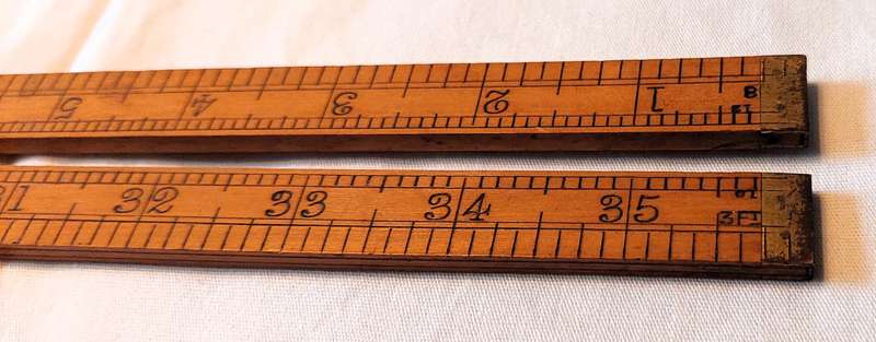 Vintage Rabone / Stanley No. 1377 box wood - 3 Foot folding rule