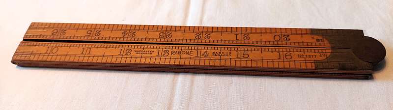 Vintage Rabone / Stanley No. 1377 box wood - 3 Foot folding rule