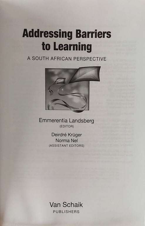 Addressing Barriers  to Learning - Emmerentia Landsberg