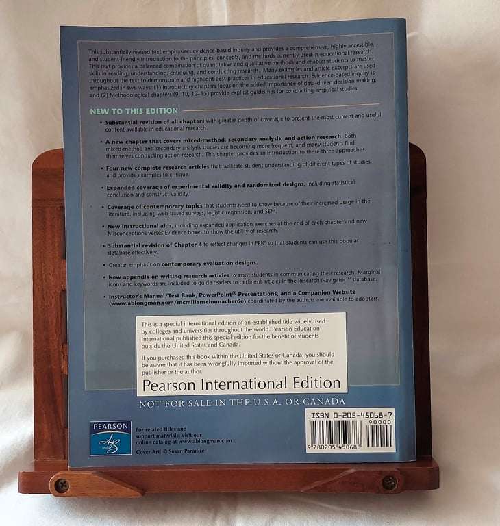 Research In Education -James McMillan & Sally Schumacher