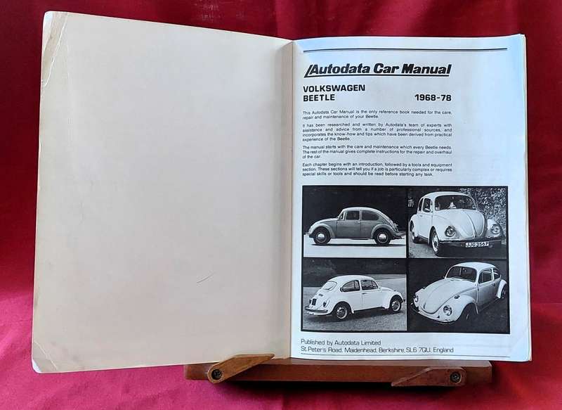 Autodata Volkswagen Beetle Manual 1968 - 1978 -`Simon Cowen & Tony Stuart-Jones
