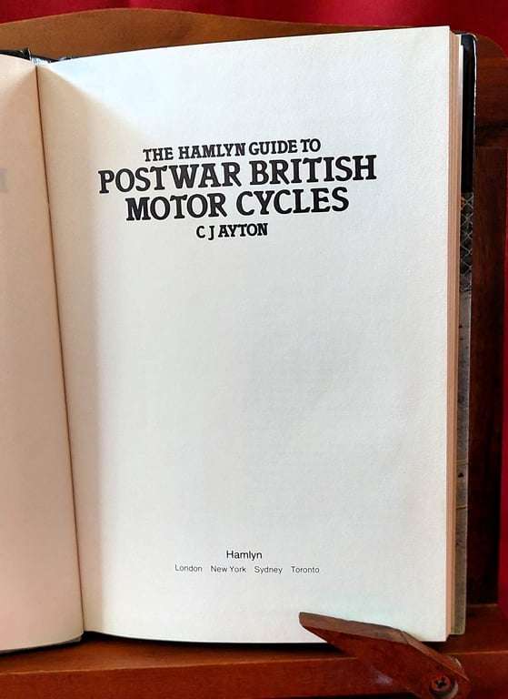 Hamlyn Post-war British Motor Cycles - C J Ayton