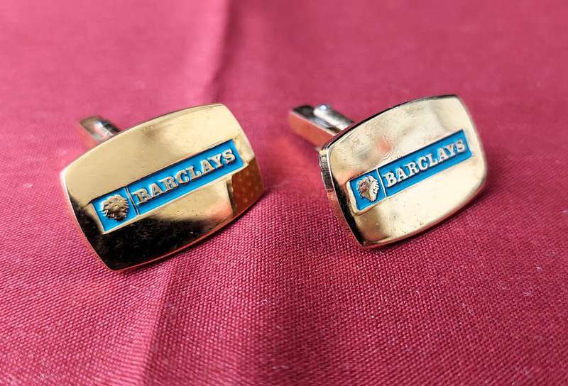 Pair of Vintage Barclays Bank cufflinks in their original box
