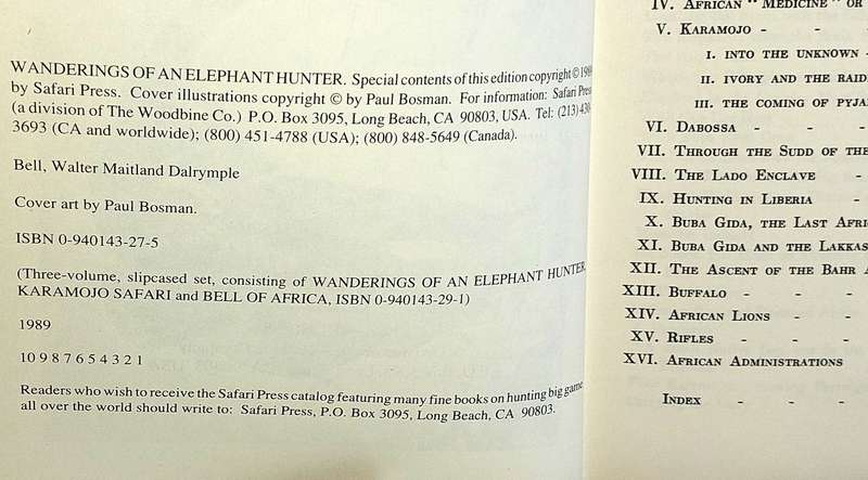 Bell Trilogy in Slipcase: Bell of Africa: Karamoja Safari : Wanderings of an Elephant Hunter