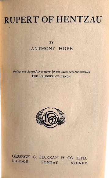 Rupert of Hentzau - Anthony Hope