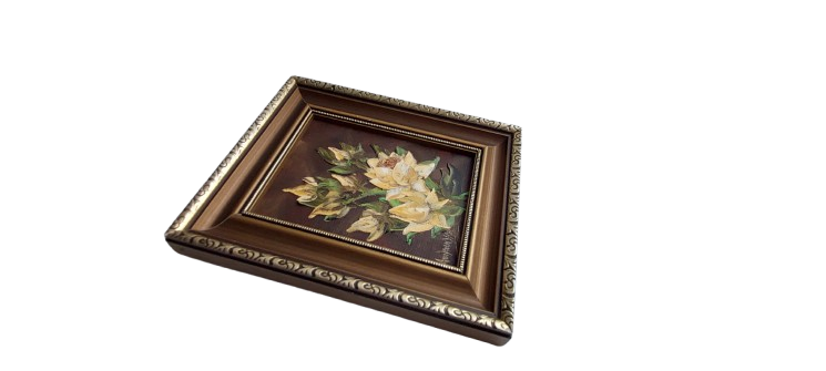 Beautifully framed original oil paintings of flowers by Ann Donaldson