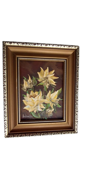 Beautifully framed original oil paintings of flowers by Ann Donaldson